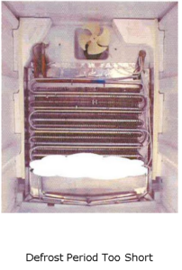 defrost period too short
